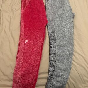 Women's Red and Gray Fabletic Leggings